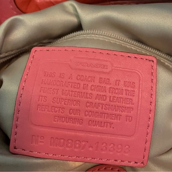 Coach Beige and Coral Crossbody Bag - Picture 6 of 6